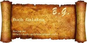 Buch Galatea névjegykártya